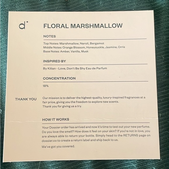 Dossier Floral Marshmallow Perfume - Picture 3 of 3